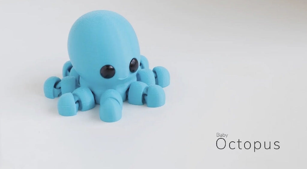 Pulpo articulado eco-friendly impreso en 3D | figura coleccionable biodegradable