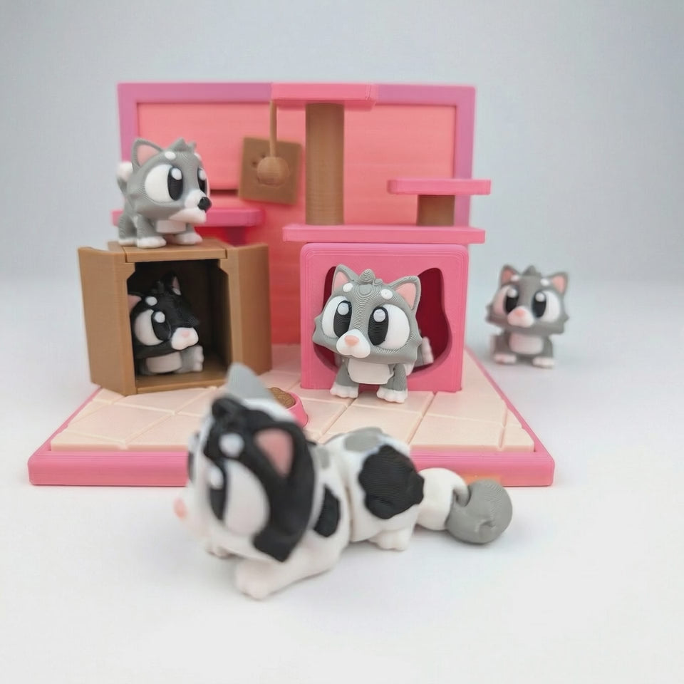 Gato Articulado Eco-Friendly Premium | Figura Coleccionable Biodegradable | Ziggys