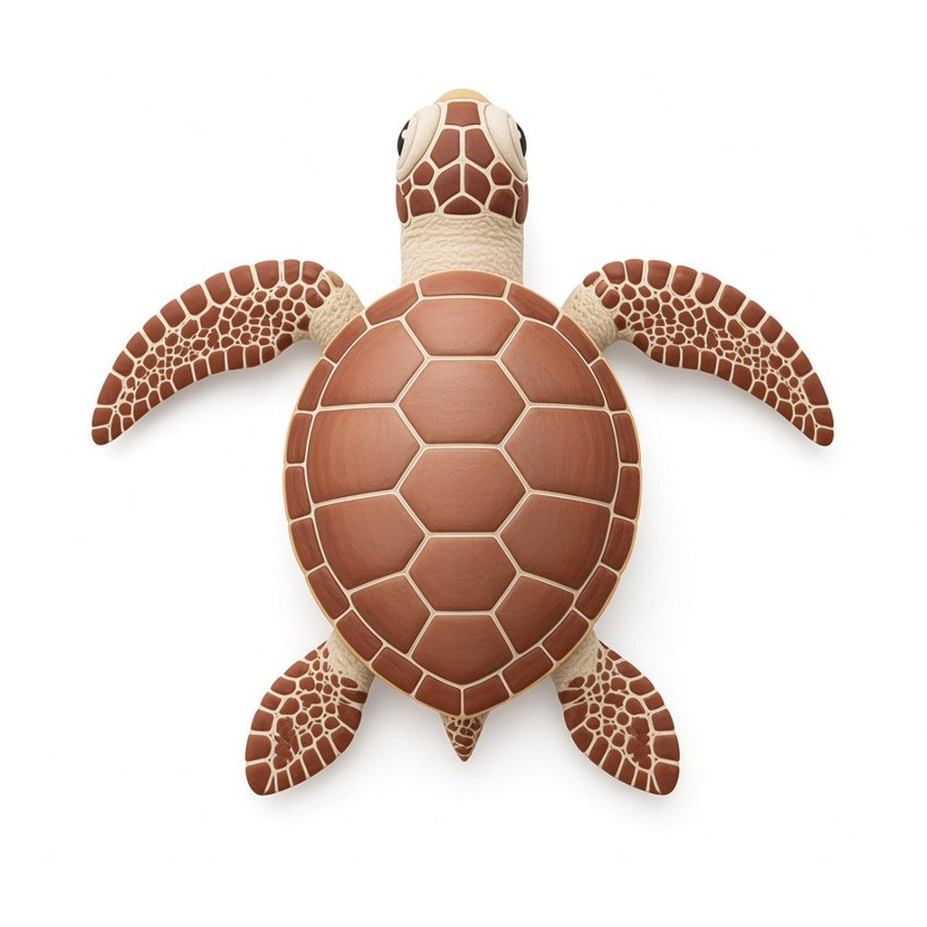 Tortuga marina articulada Eco-Premium XL Ziggys, cenital