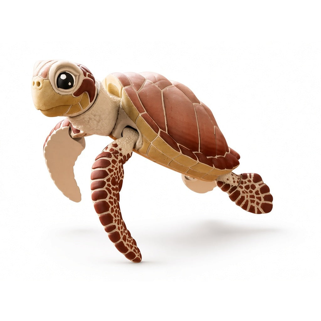 Tortuga marina articulada Eco-Premium XL Ziggys, nadando izquierda