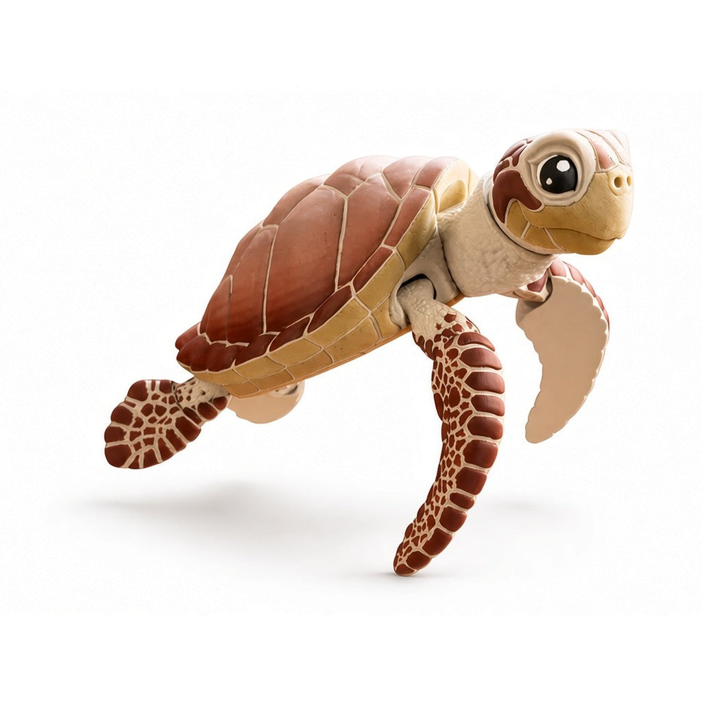 Tortuga marina articulada Eco-Premium XL Ziggys, trasera tres cuartos