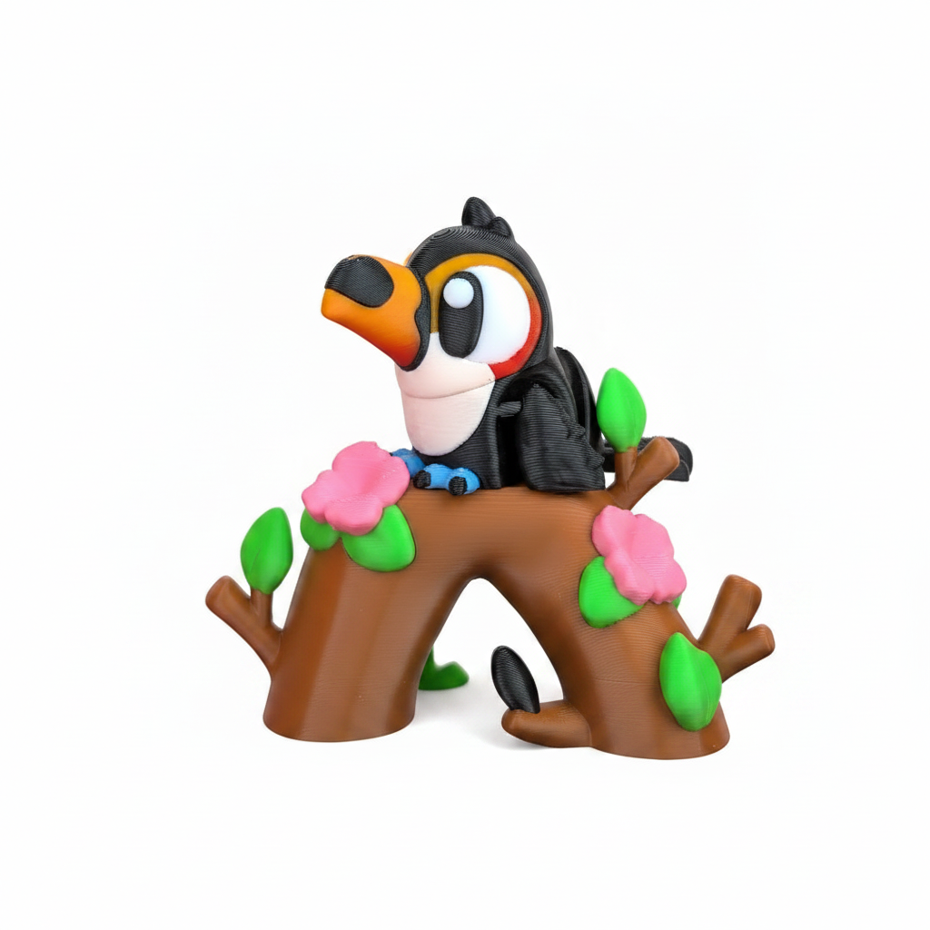 Tucán Articulado Eco-Friendly Premium | Figura Coleccionable Biodegradable | Ziggys